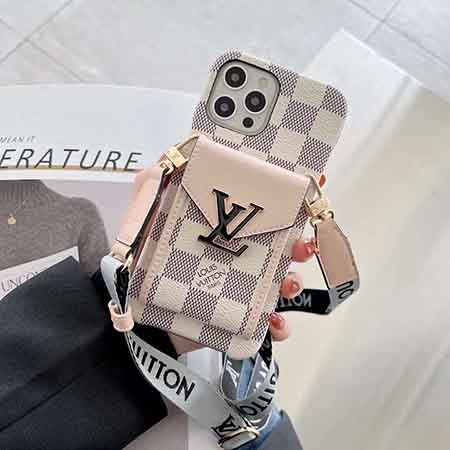 背面にカード入れ付き アイホン14promax ケース vuitton